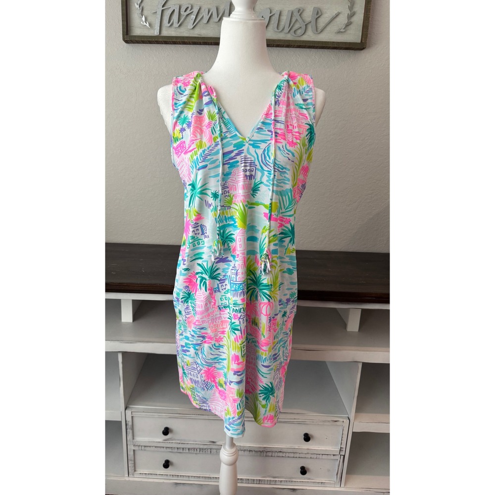 Lilly Pulitzer Johana Coverup Dress Multi Private Island Size M